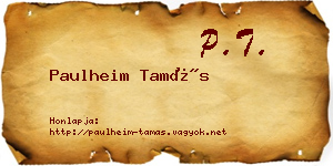 Paulheim Tamás névjegykártya